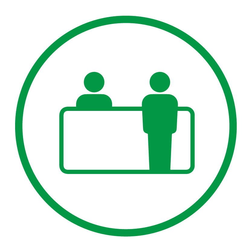 De manera presencial